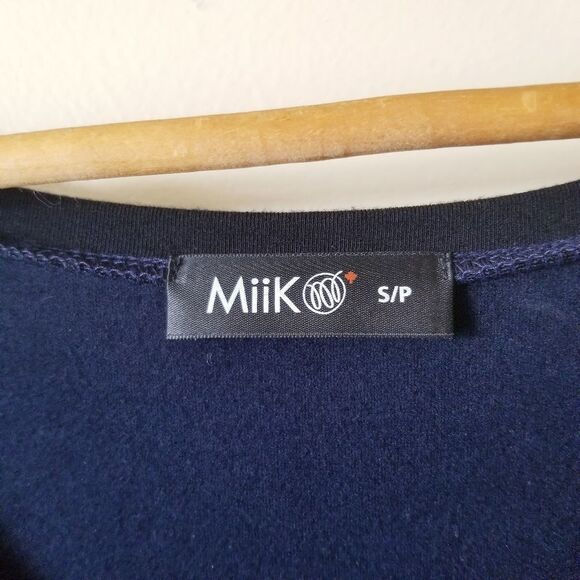 𝅺miik Long Sleeve Navy Black Sweater-Dress Size Small - Picture 6 of 7